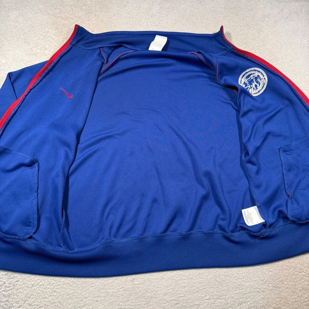 Vintage Y2K‎ Nike Chicago Cubs Track Jacket Womens XL Blue Full Zip MLB Sporty